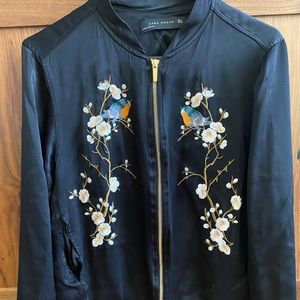 Zara Satin bomber Jacket small